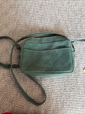 Portland Leather Marine Green Crossbody Bag